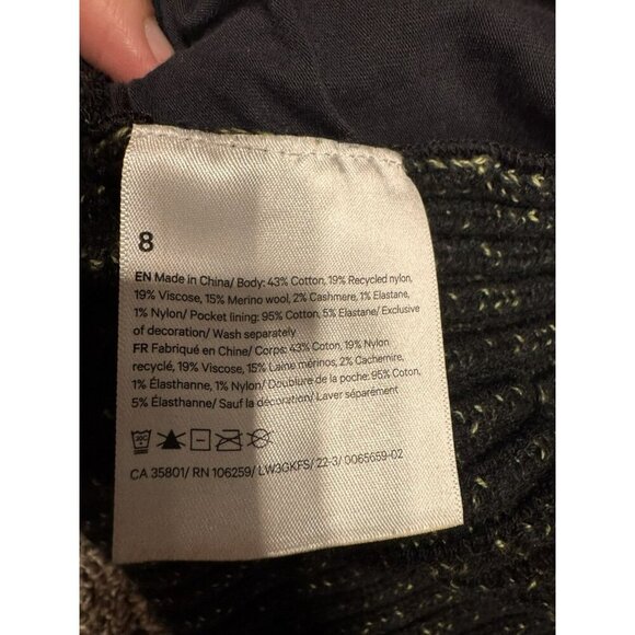 Lululemon Cotton-Cashmere Blend Sweater Wrap Green Foliage Sz 8 EUC - Picture 6 of 6